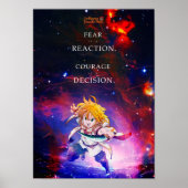 Poster Meilleures Citations D'Anime Sur Le Courage (Devant)