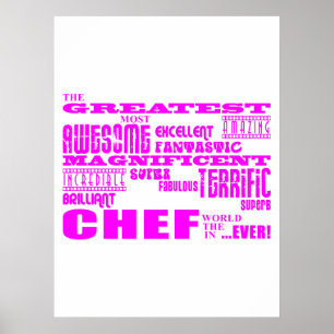 Poster Meilleures Filles Chefs Anniversaires : Rose Grand