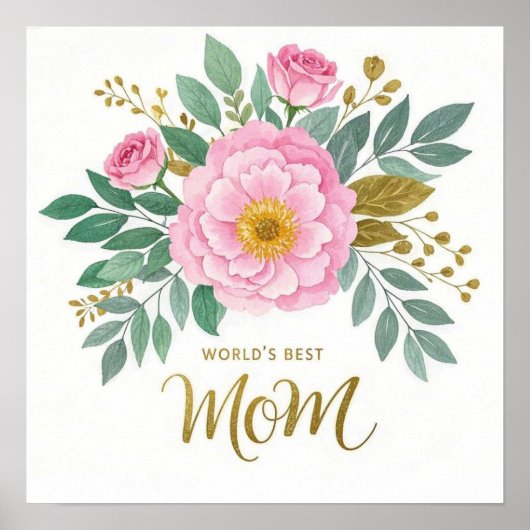 Poster Meilleures fleurs maman du monde (Devant)