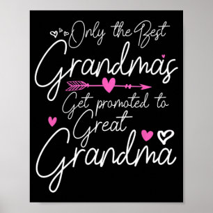 Poster Meilleures Grands-Mères Sont Promues Grande Grand-