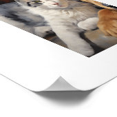 Poster Meilleurs amis Chat et Chien (Coin)