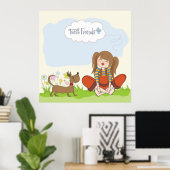 Poster Meilleurs amis Fille Et Chien (Bureau à domicile)