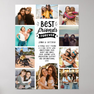 Poster Meilleurs amis pour toujours 10 photo collage text