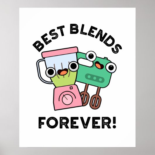 Poster Meilleurs Blends Pour Toujours Drôle Pun BFF (Devant)