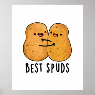 Poster Meilleurs Spuds Cute Best Buddies Potato Pun