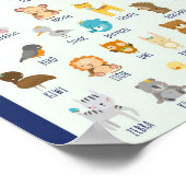 Poster MEKIMI - Animaux illustrés colorés (Coin)