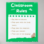 Poster MEKIMI - Règles esthétiques de classe imprimable (Devant)