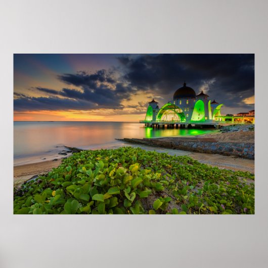 Poster Melaka le coucher du soleil | Masjid Selat (Devant)