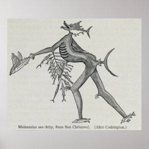 Poster Melanesian sea deity from The History of