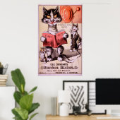 Poster Mélange de chats Diarrhée (Bureau à domicile)