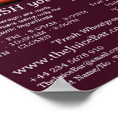 Poster Mélange de jus, barre de jus Publicité (Coin)