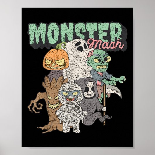 Poster Mélange de monstres drôles mignons Frankenstein Fi (Devant)