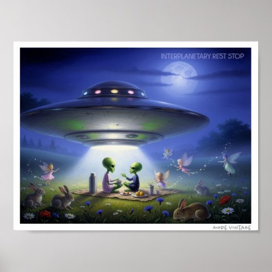 POSTER MÉLANGE DÉCALÉ D'ALIENS, DE PIXIES ET DE FÉES (Devant)