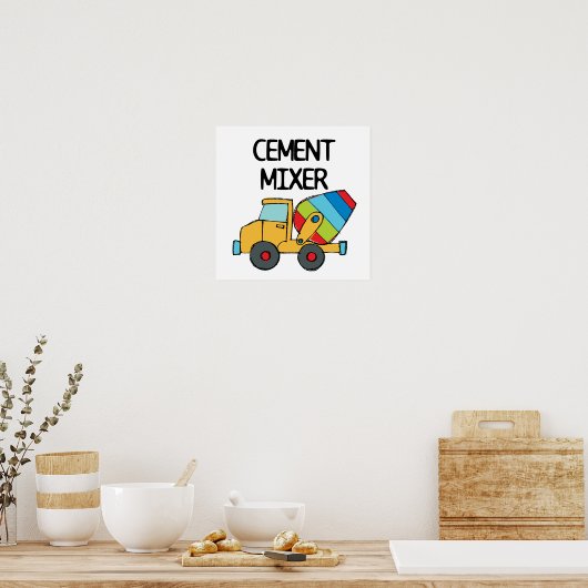 Poster Mélangeur de ciment coloré (Cuisine)