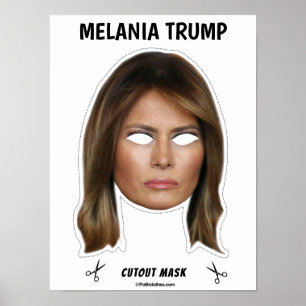 Poster MÉLANIA TRUMP Halloween Mask