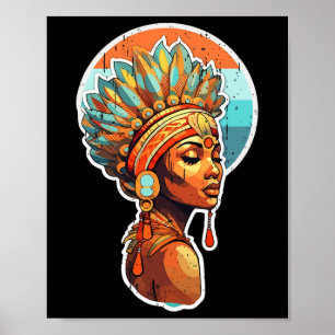 Poster Melanin spirituelle Fier Afro-Américaine