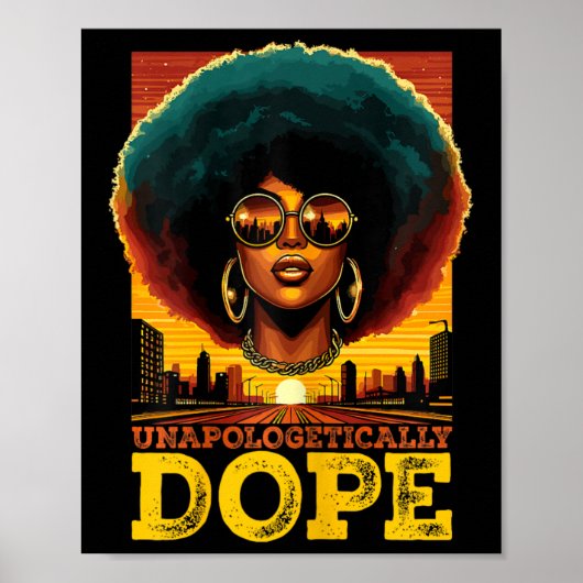 Poster Melanin Unapologtical Drug Junetdix Black Son (Devant)