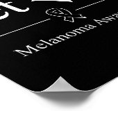 Poster Melanoma Black Awareness Ribbon Tee Get Checked (Coin)