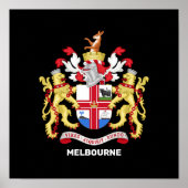 Poster Melbourne, Australie - blason (Devant)