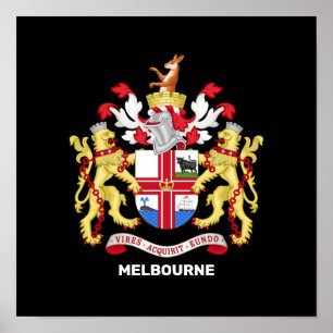 Poster Melbourne, Australie - blason