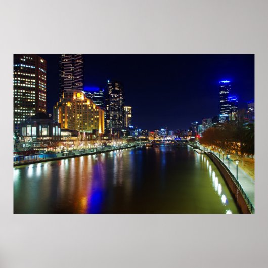 Poster Melbourne de nuit (Devant)