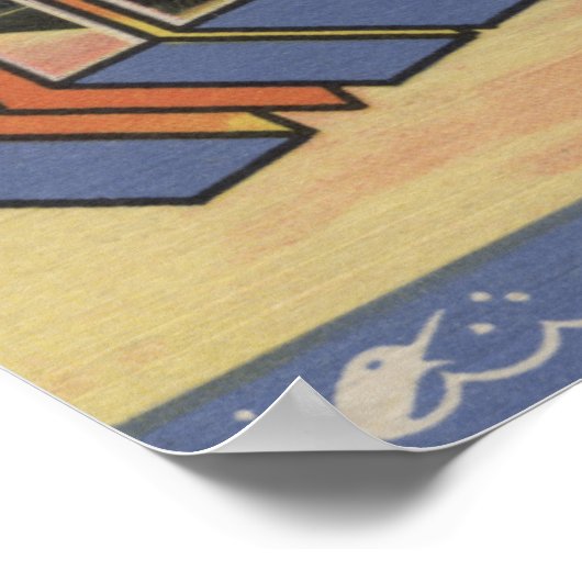 Poster Melbourne, Floride - Scènes de grandes lettres (Coin)