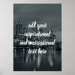 Poster Melbourne la nuit