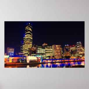 Poster Melbourne la nuit
