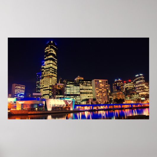 Poster Melbourne la nuit (Devant)