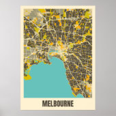 Poster Melbourne Map (Voorkant)