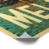 Poster Melbourne Skyline Australie (Coin)