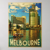 Poster Melbourne Skyline Australie (Devant)