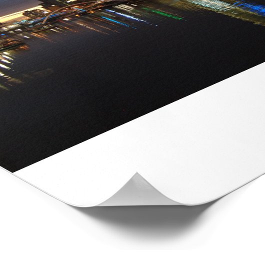 Poster Melbourne Soirée Skyline (Coin)