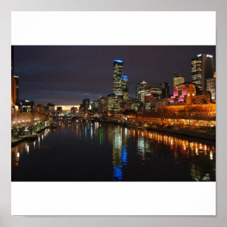 Poster Melbourne Soirée Skyline