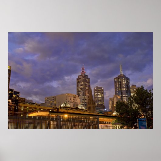 Poster Melbuorne Skyline (Devant)