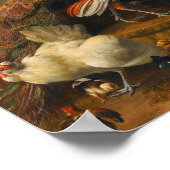 Poster Melchior d'Hondécoeter - Oiseaux dans un parc (Coin)