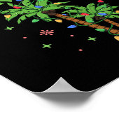 Poster Mele Kalikimaka Hawaiian Christmas Palm Tree Light (Coin)