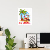 Poster Mele Kalikimaka Santa Christmas (Bureau à domicile)
