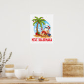 Poster Mele Kalikimaka Santa Christmas (Cuisine)
