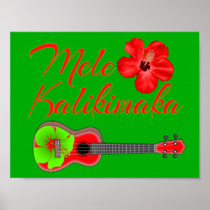 Poster Mele Kalikimaka Ukulele