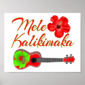 Poster Mele Kalikimaka Ukulele (Devant)