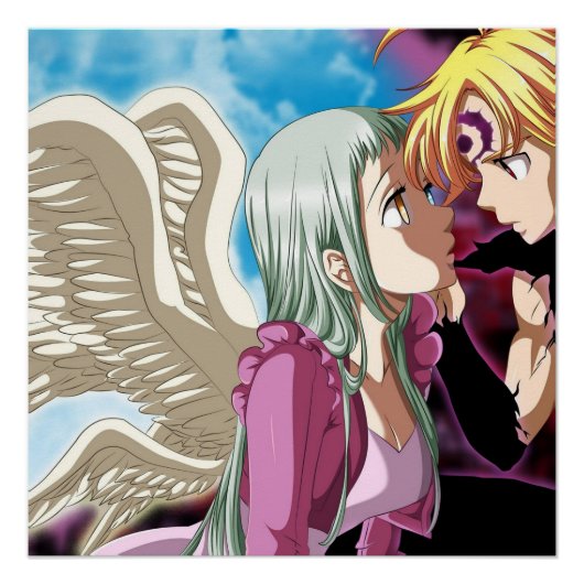 Poster Meliodas and Elizabeth (Devant)