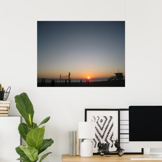 Poster Mellow à la plage (Bureau à domicile)