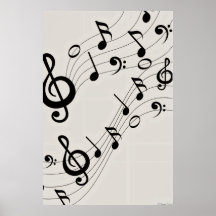 Mélodies dansantes : motif de notes de musique flu