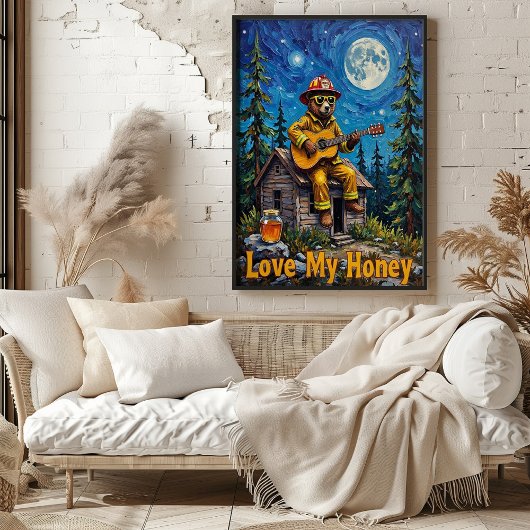 Poster Melodies miel : Ours sur le toit