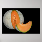 Poster Melon Cantaloupe tranché (Devant)