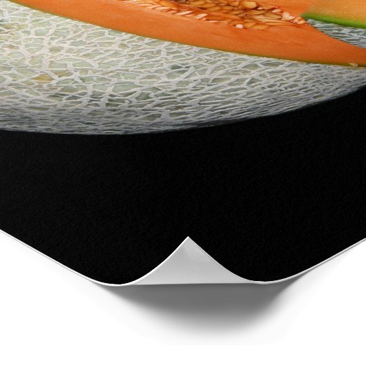 Poster Melon Cantaloupe tranché (Coin)