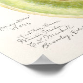 Poster Melon (Cucumis Melo) Peinture à l'aquarelle de fru (Coin)