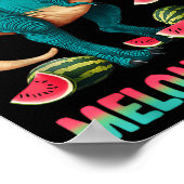 Poster Melonsaurus pastèque dinosaure t rex été drôle (Coin)