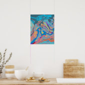 POSTER MELTED BEZIER GLITCH VERTICAL 02 (Cuisine)